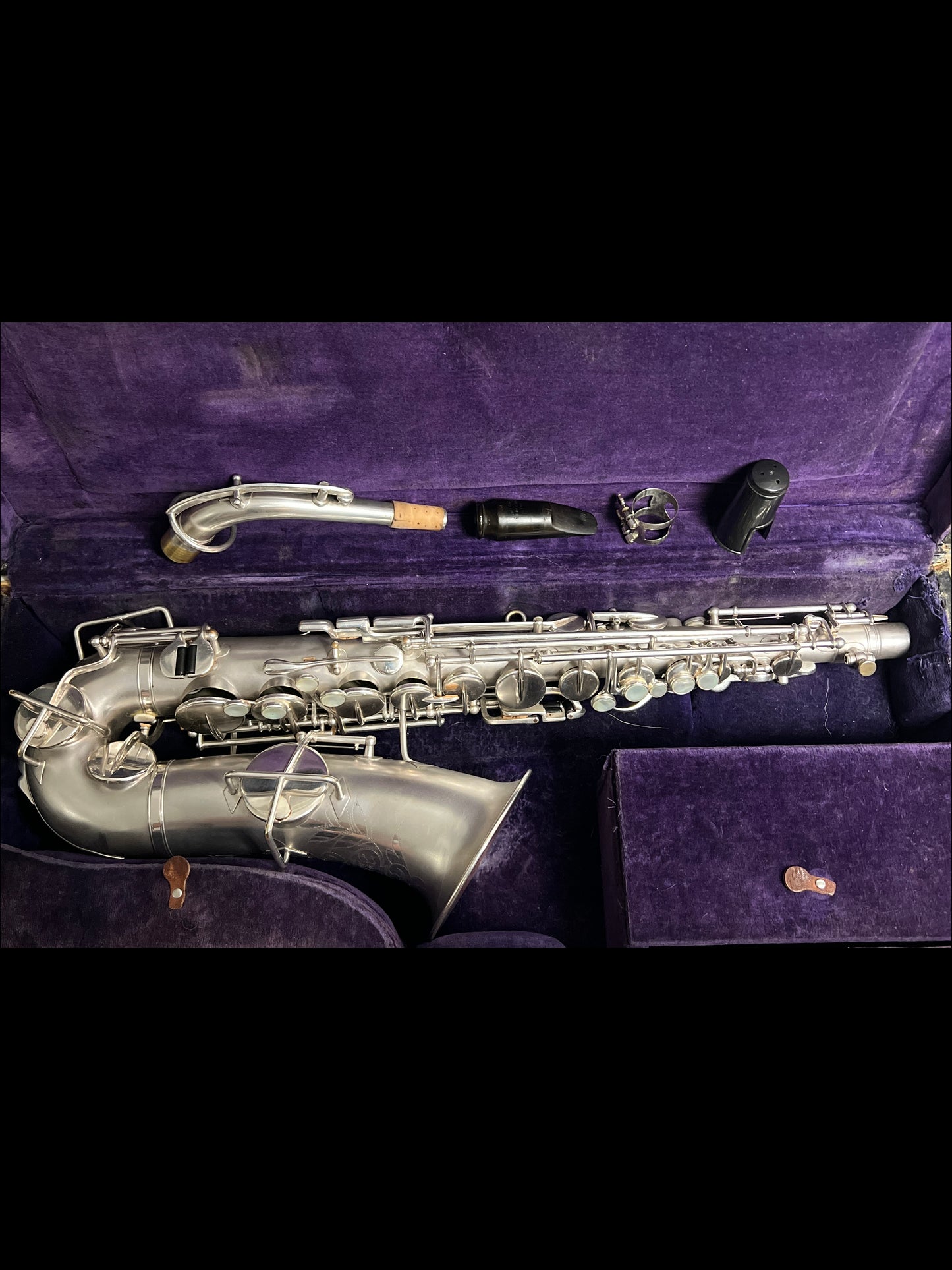 1926 Buescher True Tone Alto Saxophone ~ Silver Plated ~ Roo Pads ~ Snap Resos